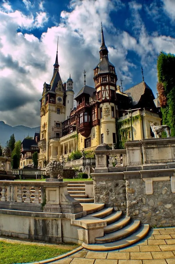 Peleș Castle in Prahova County, Romania, 