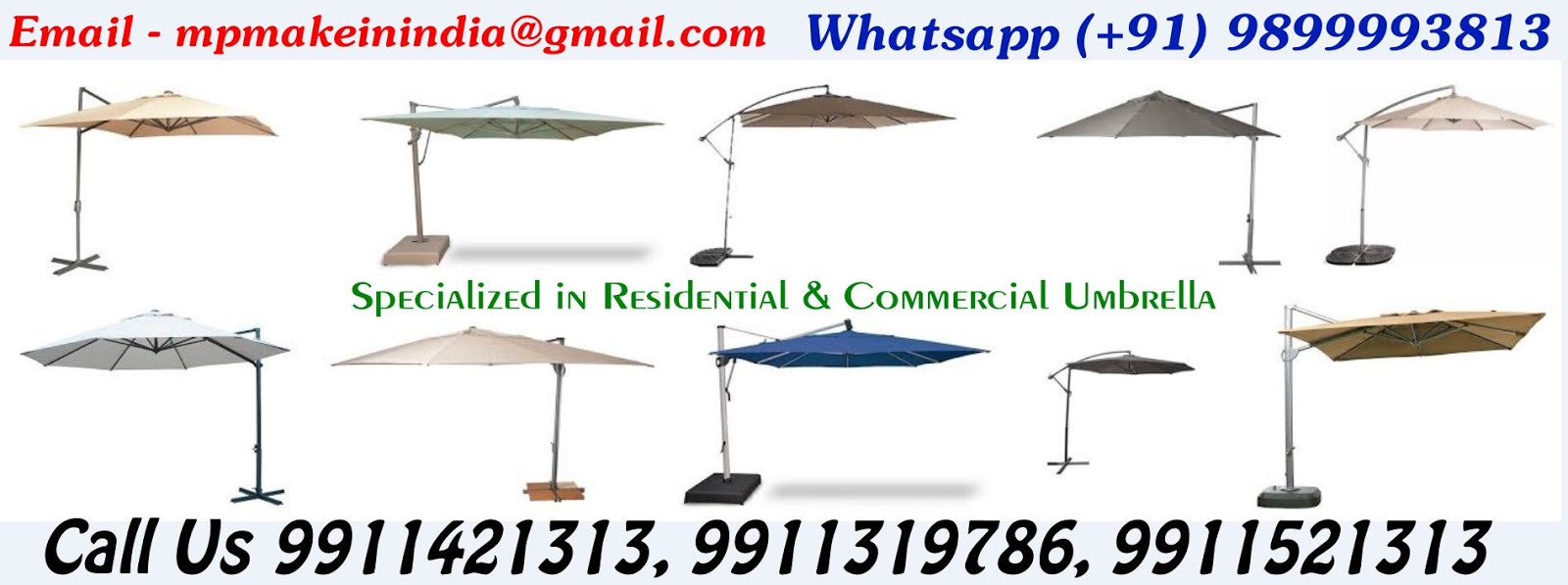 Cantilever Umbrella, Outdoor Garden Umbrella, Side Pole Umbrellas - Manufacturers, Suppliers India