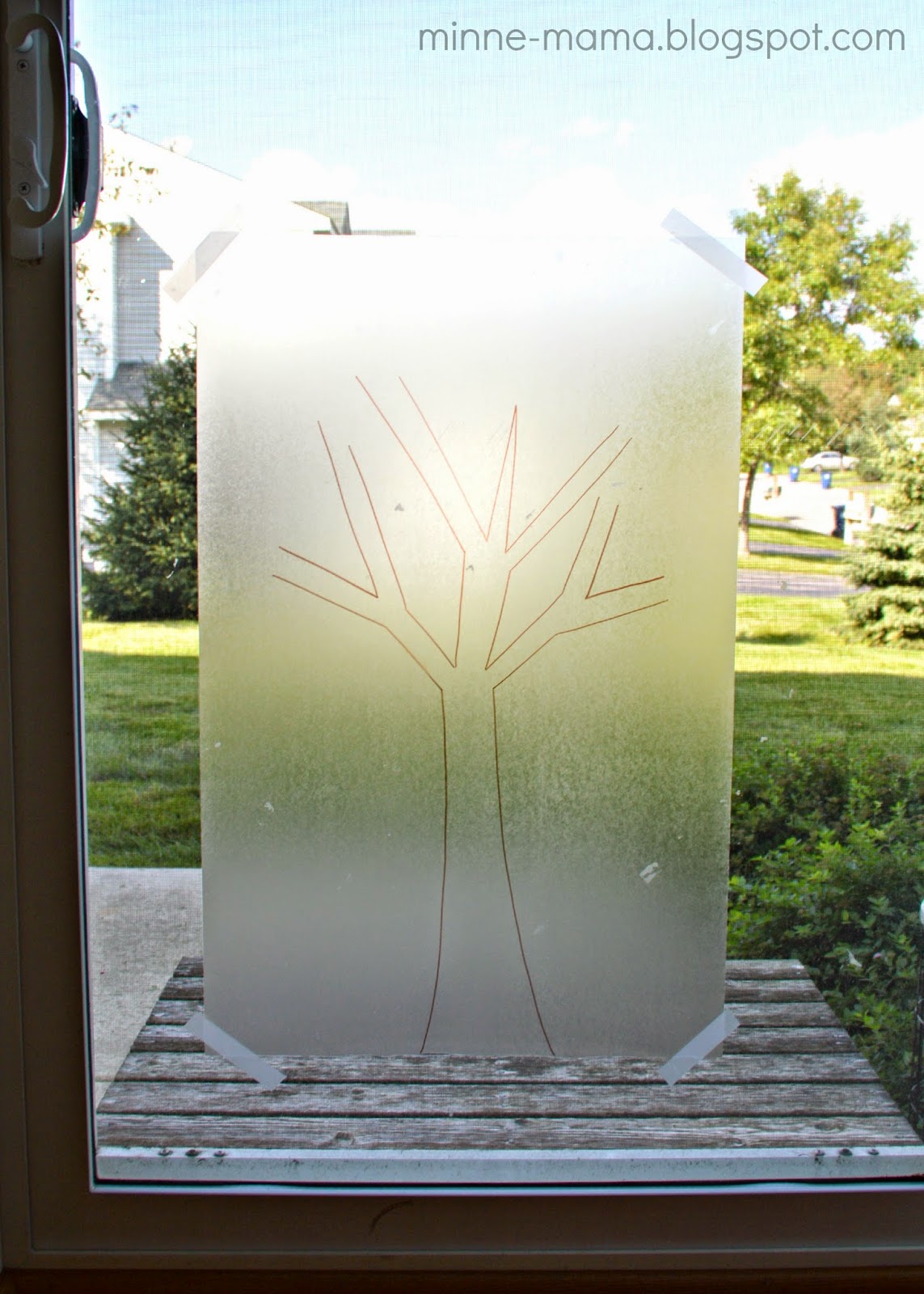 MinneMama Fall Tree Contact Paper Play