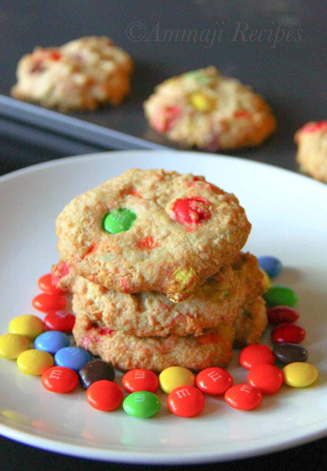 Eggless M&M Cookies | Indian Food Recipes | Ammaji Kitchen