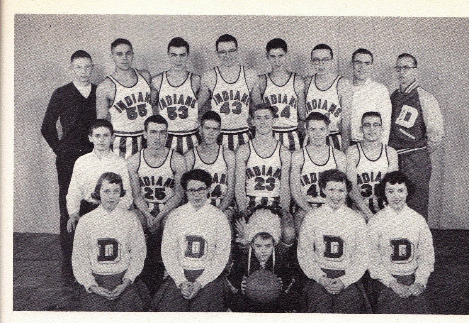 Athletic History of Darlington High School Basketball team 195556