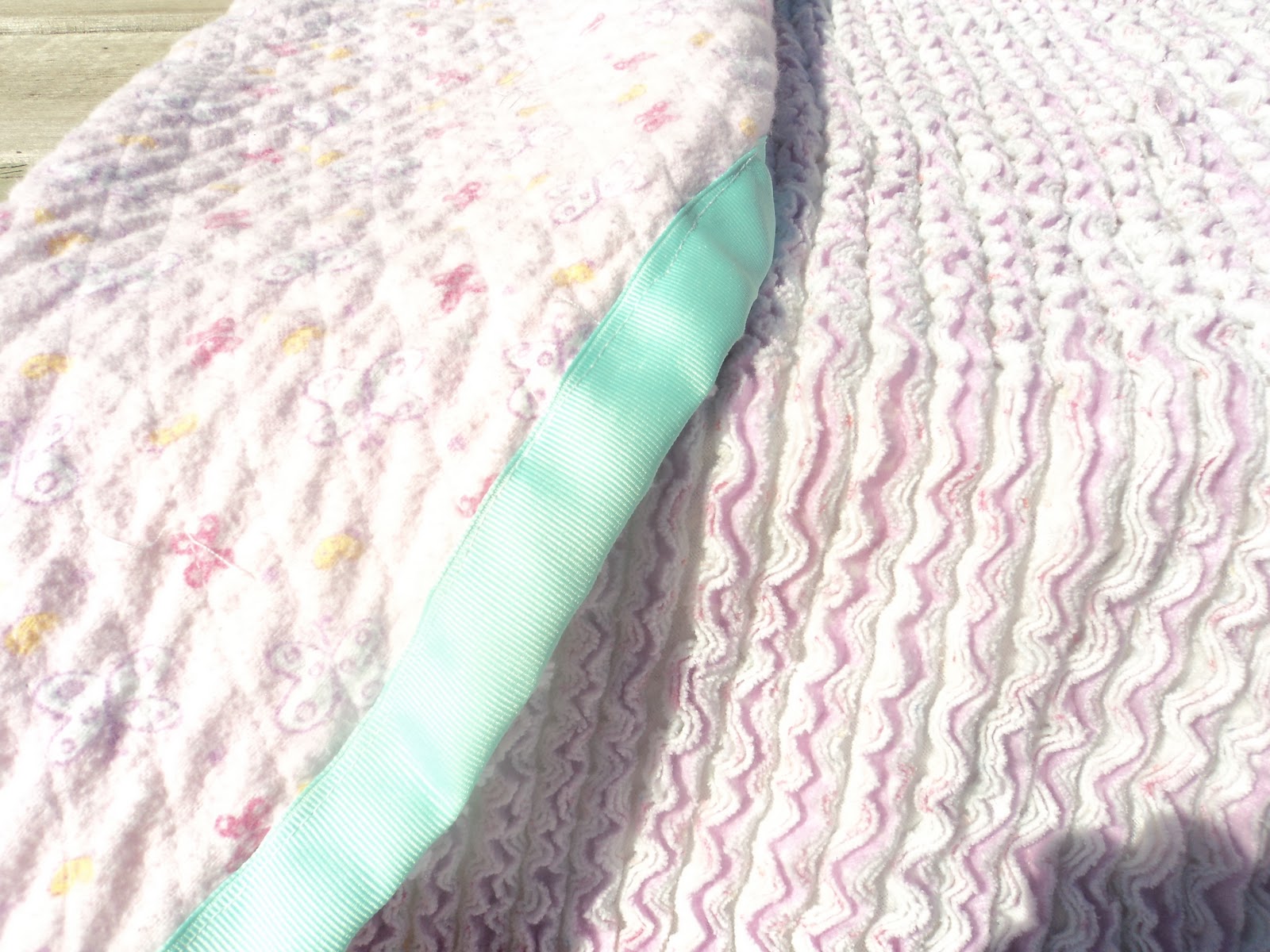 Faux chenille blanket cheater The Crafting Fiend