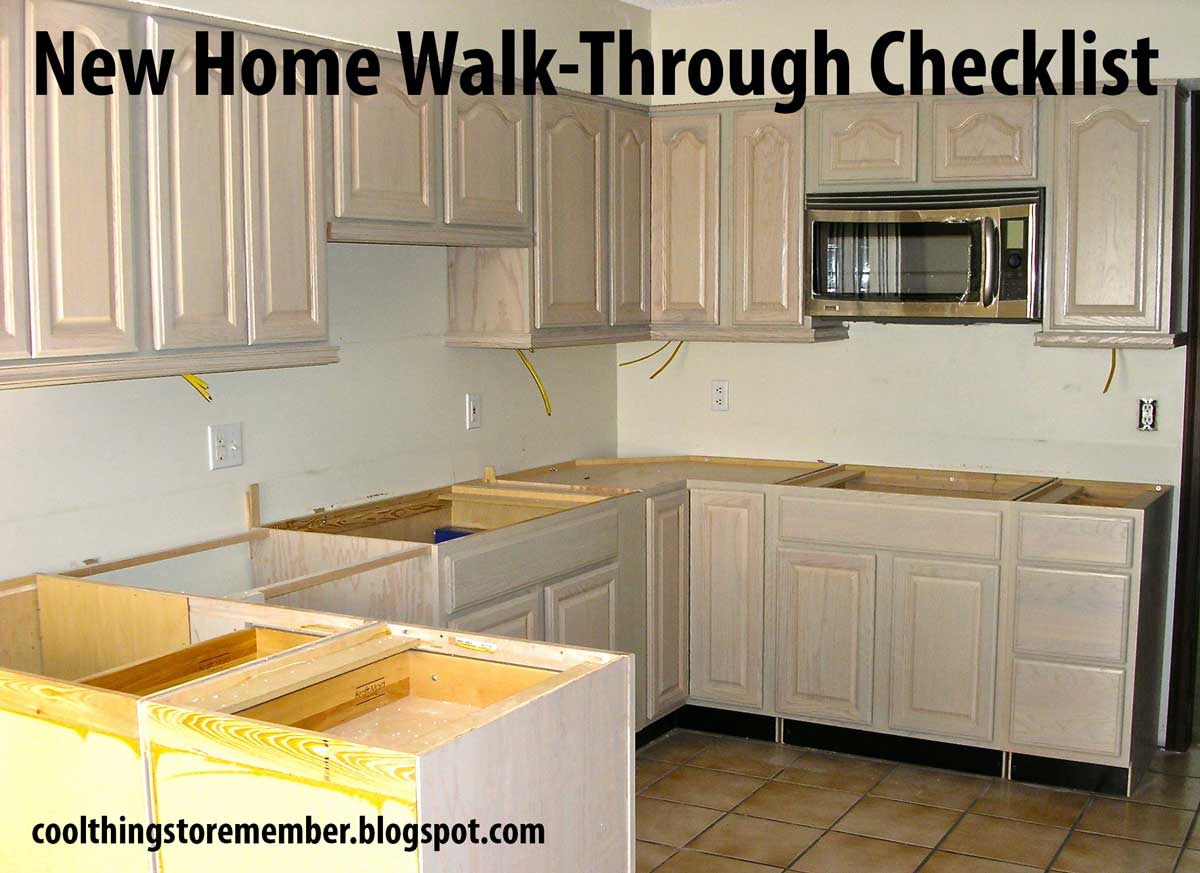 Cool Things to Remember New Home WalkThrough Checklist