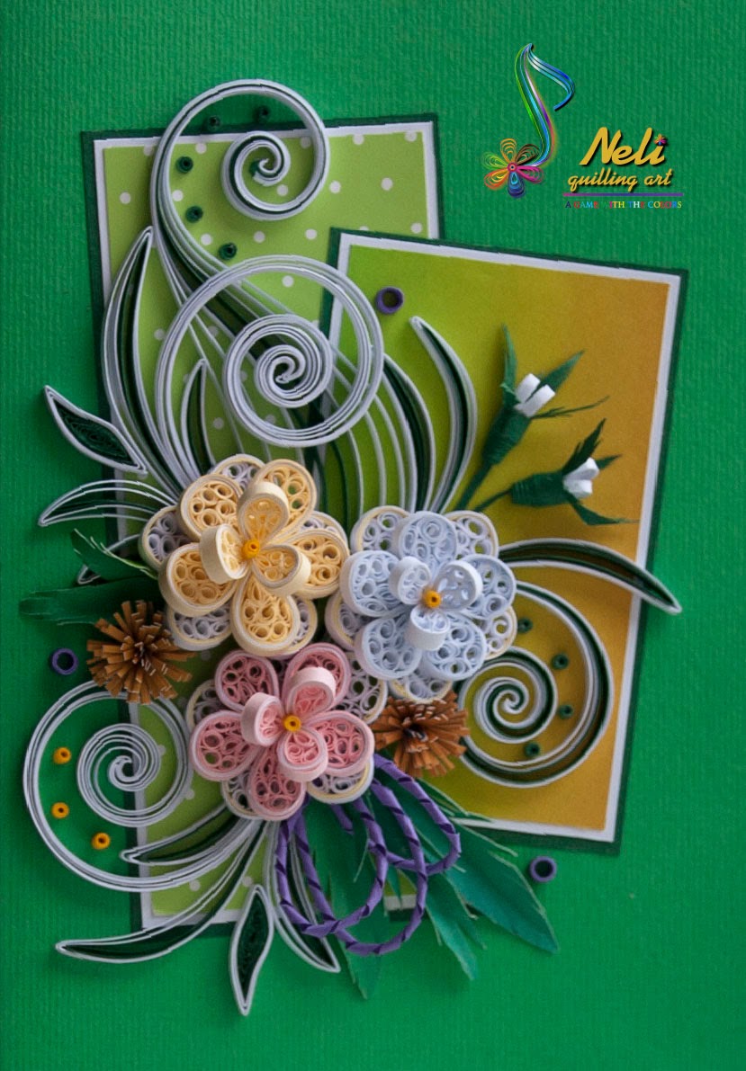 Neli Quilling Art Quilling card ( 10.5 cm 15 cm )