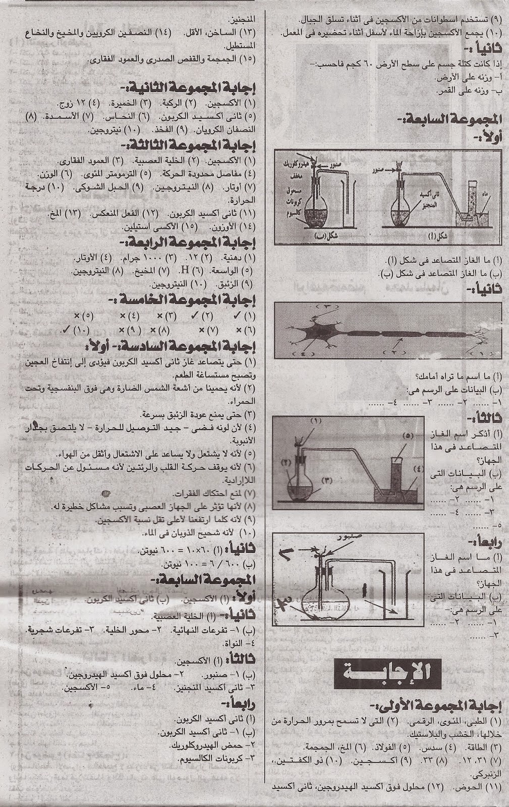 ملحق الجمهورية أول دفعة للصف السادس والثالث ع 12 يناير2015