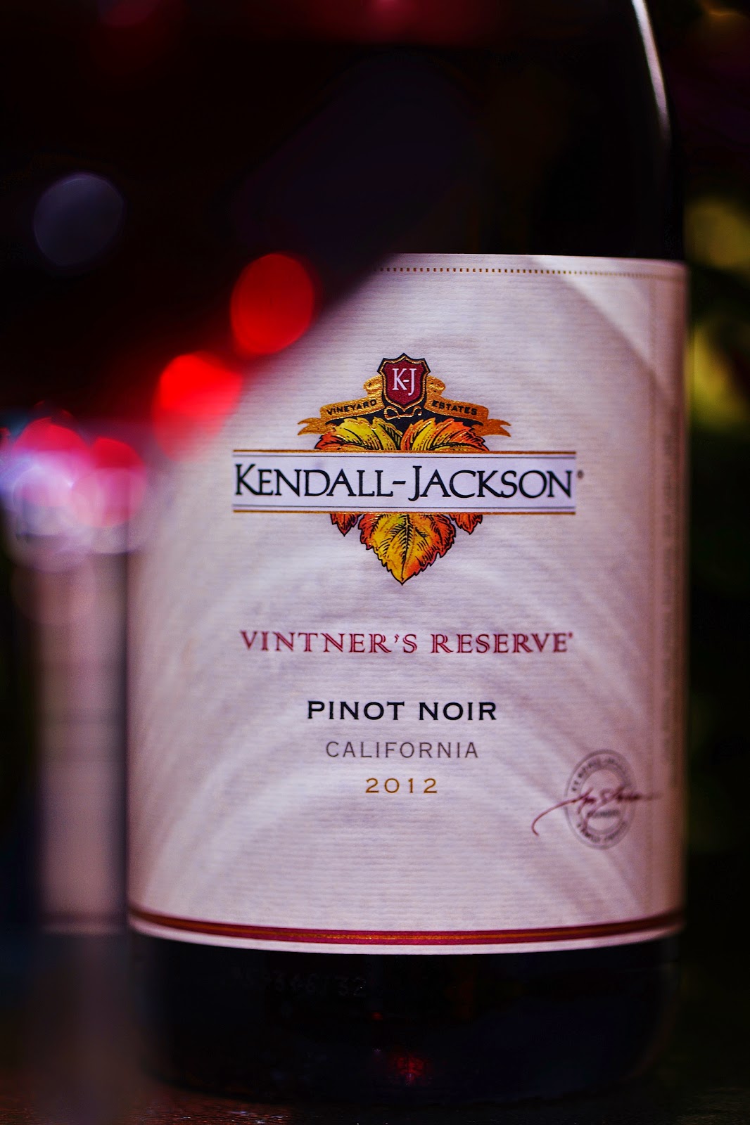 New Hampshire Wineman KendallJackson Vintner's Reserve 2012 Pinot Noir