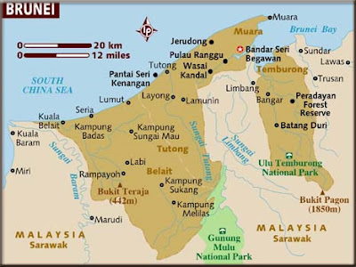 Karte von Brunei
