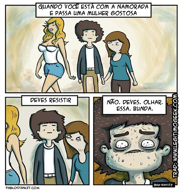 Imagens Engracadas Para Compartilhar No Facebook Twitter E Orkut Somos O Humor No Face Reacao Do Homem Quando Passa Uma Gostosa