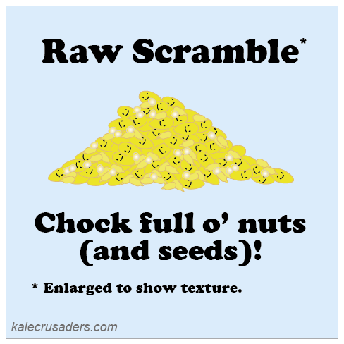 Raw Scramble: Chock full o' nuts (and seeds)!, Chock full of nutes and (seeds)!