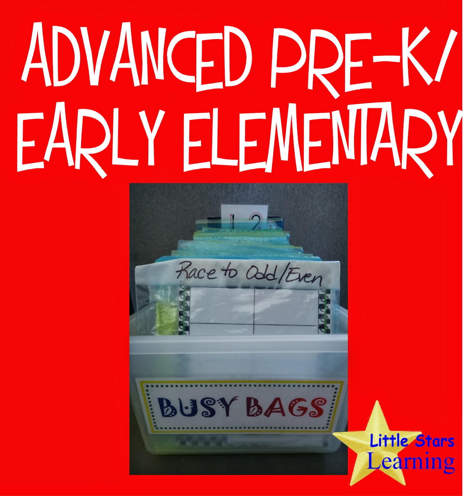 Little Stars Learning Busy Bags Advanced PreK/Elementary