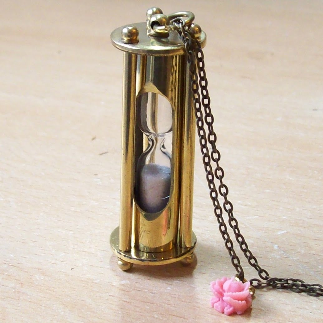 MissCherriesBoutique Egg Timer Necklace & Magnifying Glass Necklace