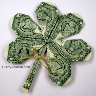 http://craftyjournal.com/dollar-bill-shamrock/