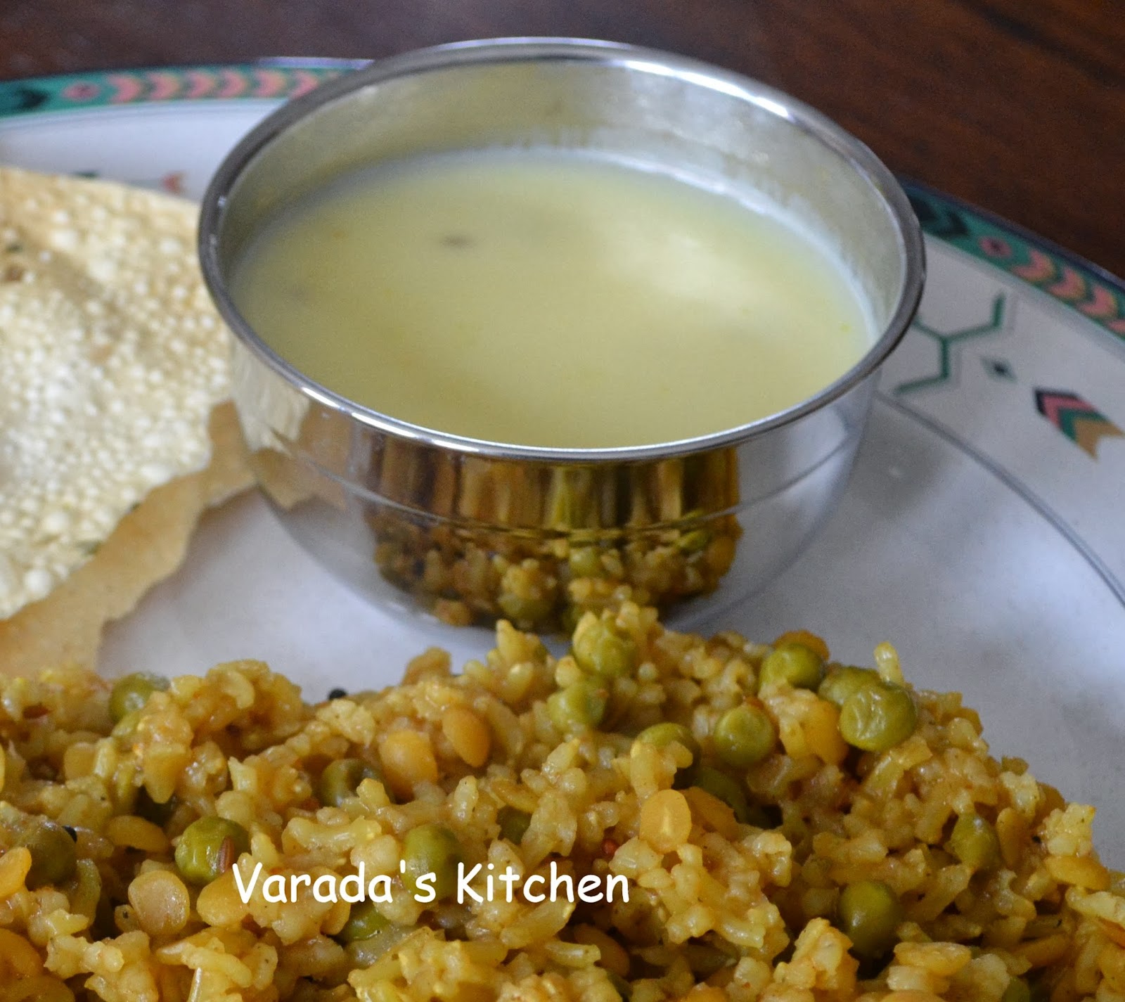 Varada's Kitchen Marathi Dal, Kadhi and Usal