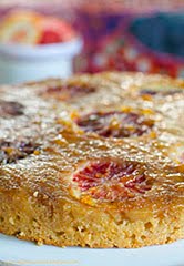 Blood Orange, 'Ricotta' and Almond Upside Down Cake