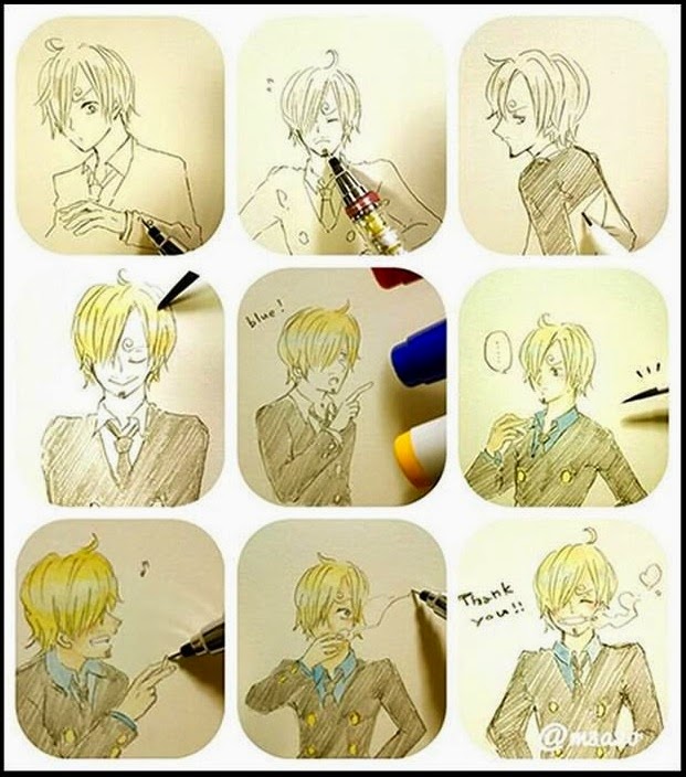 Cartoon characters interacting with their artists