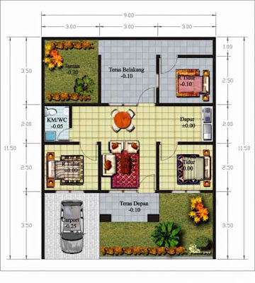 Denah Rumah Sederhana on Denah Rumah Dan Tata Ruang   Interior Rumah Minimalis   Desain Rumah
