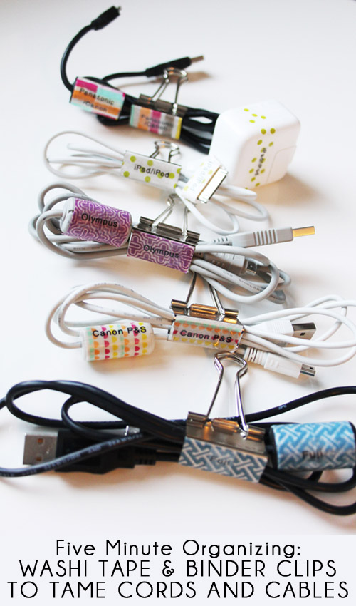 {five minute friday} Organizing Cords & Cables Blue i Style