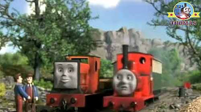 Thomas tank & friends Rheneas train with Rusty the tank engine on the roller coaster ride track