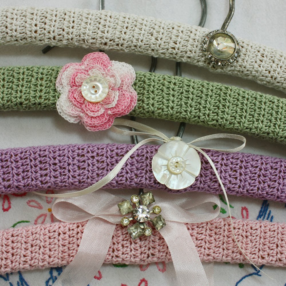 Wild Rose Vintage: Semi Vintage Crochet Hangers
