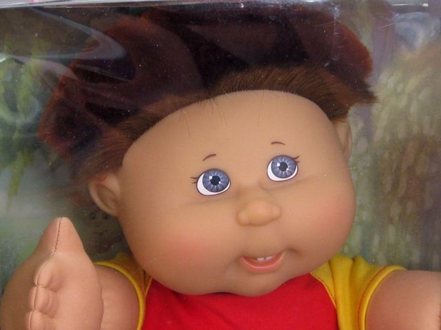 cabbage patch kid red hair blue eyes