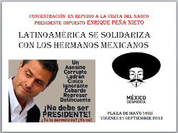 Contra la visita de Peña Nieto, presidente impuesto por farsa electoral