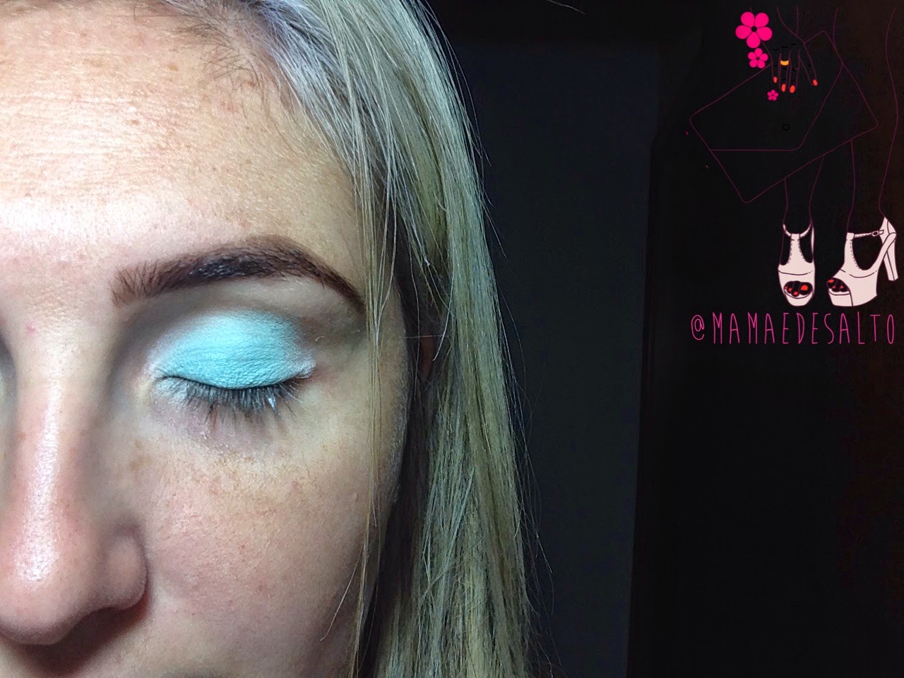 tutorial de maquiagem azul inspiração para festas de final de ano e verão => blog Mamãe de Salto