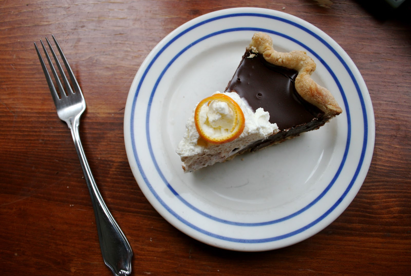 Nothing in the House Chocolate Orange Pie with Mascarpone Cream