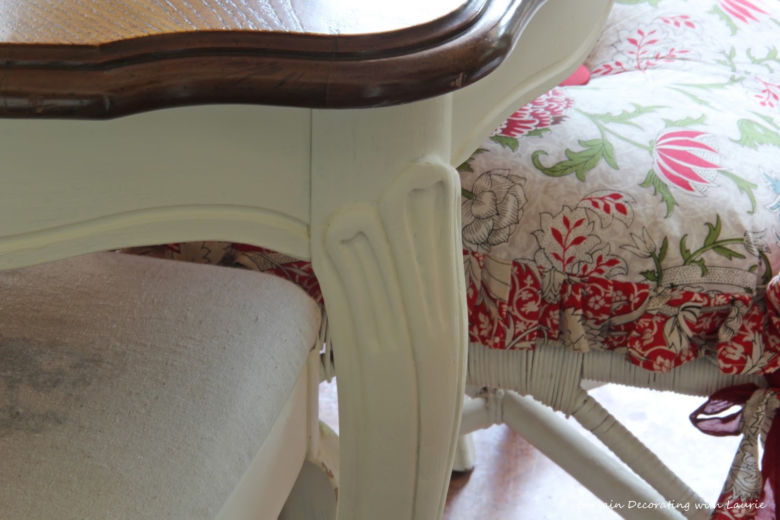 BARGAIN DECORATING WITH LAURIE PAINTED TABLE LEGS