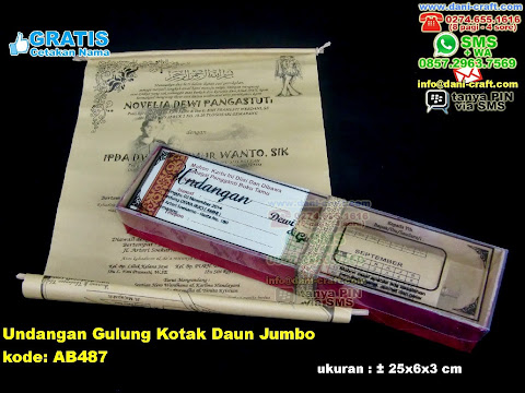 Undangan Gulung Kotak Daun Jumbo