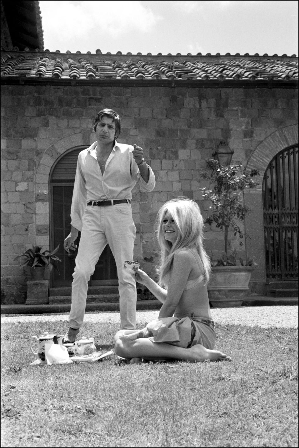 Brigitte Bardot and Gunther Sachs at home in Rome, Italy in 1967