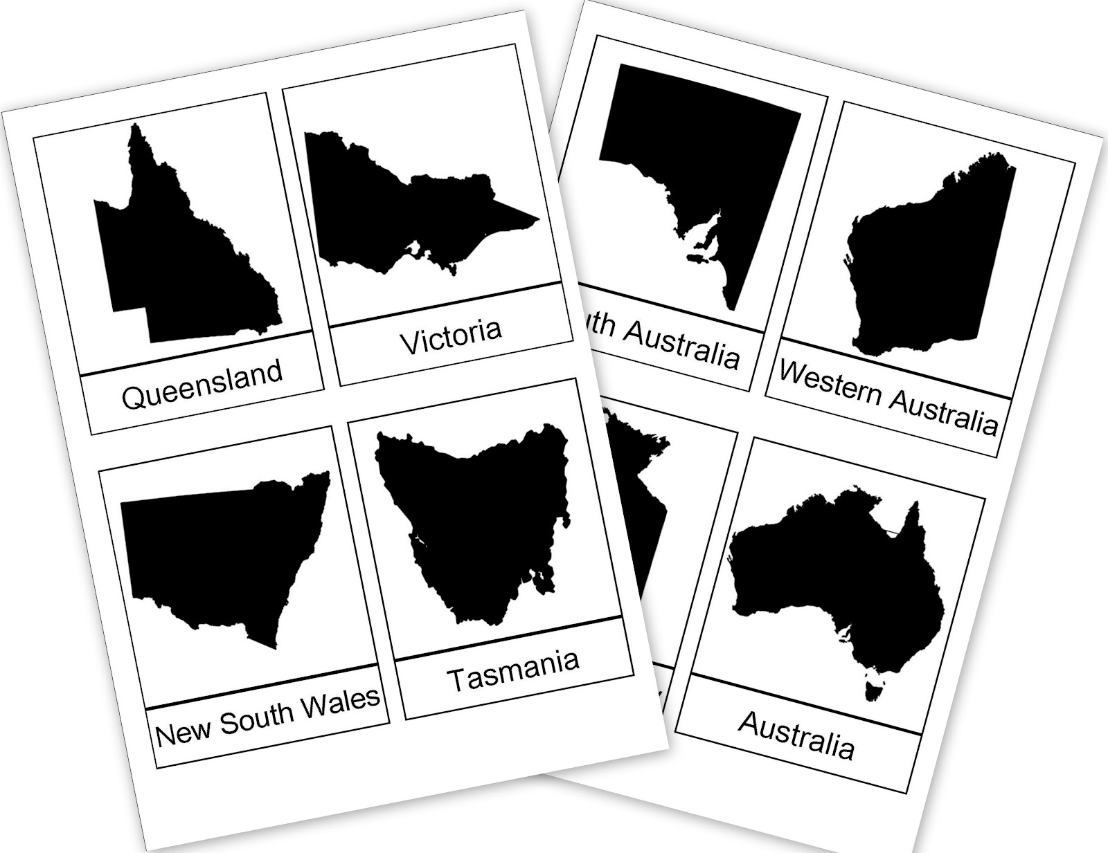 Our Worldwide Classroom Australian States Printable