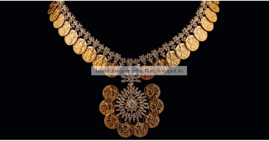 Most Beautiful Designer Diamond Kasu Mala ~ Latest Indian Clothing And