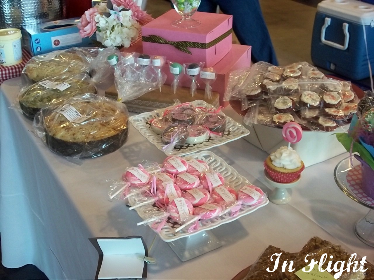 in flight party ideas table styling for the great cake bake sale display ideas