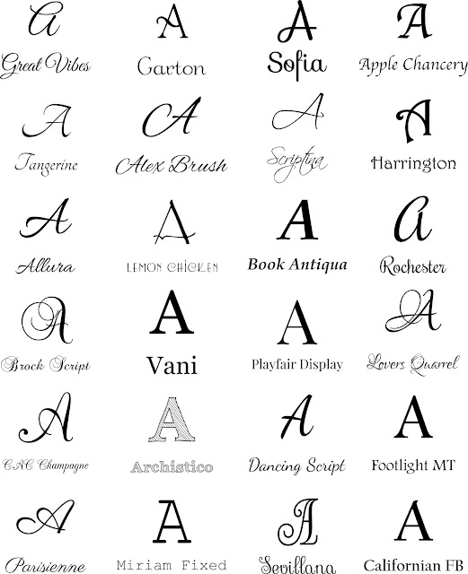 Northern Owl Creations Choosing a Font for Your Wedding Guest Book