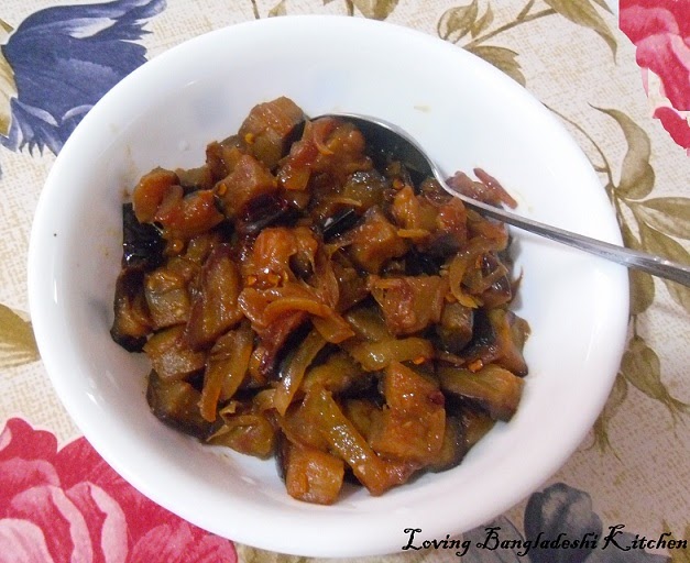 Loving Bangladeshi Kitchen(রান্নাঘর) Sour Eggplant fry(বেগুনের টক ভাজি)