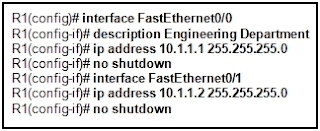 Refer to the exhibit. An administrator is attempting to configure a router by copying and pasting the commands that are shown in the exhibit. However, only one of the FastEthernet interfaces is coming up. What is the problem?