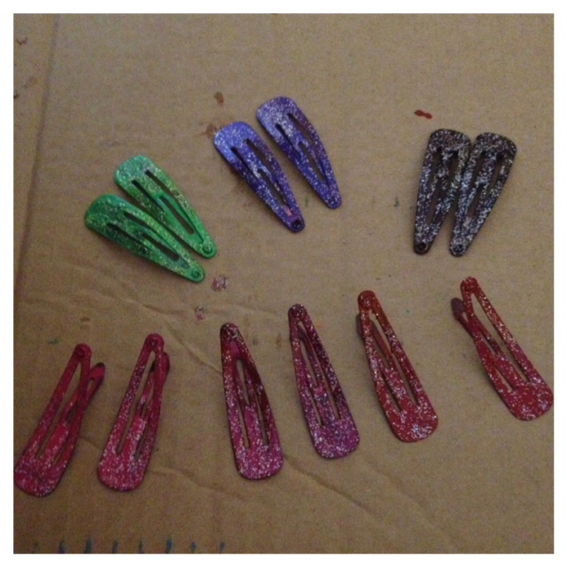 DIY Painted Hair Clips