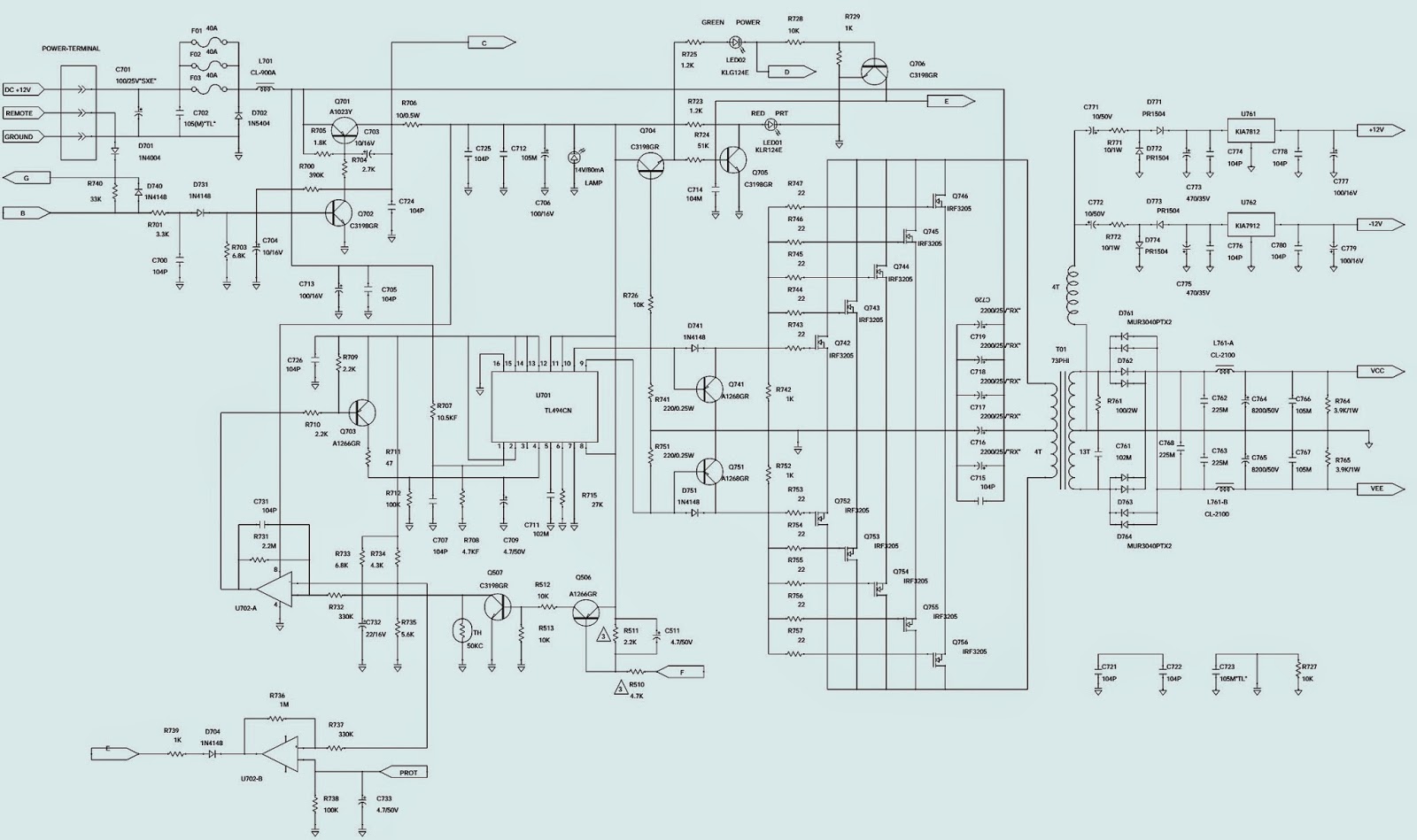 1200w Power Amplifier Circuit Diagram - Input Crossover Power Amp - 1200w Power Amplifier Circuit Diagram