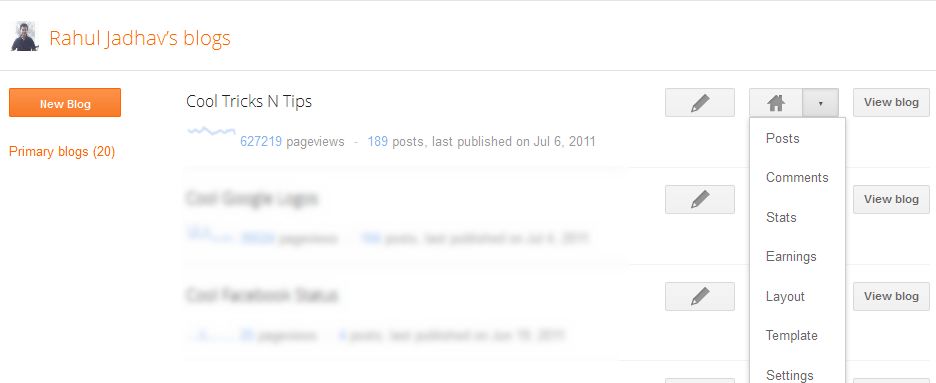 google redesigns blogger dashboard cool tricks n tips