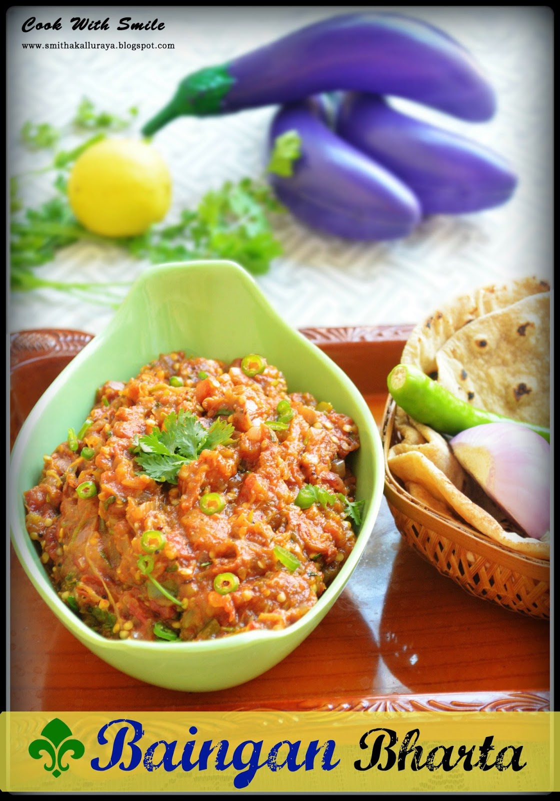 BAINGAN BHARTA / BAINGAN KA BHARTA / SMOKY & SPICY EGGPLANT MASH Cook