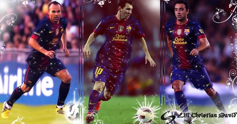 FOTO BLOG CULÉ: ANDRES INIESTA XAVI Y MESSI