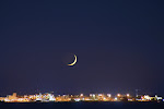 Luna sobre la Bahía de Cádiz