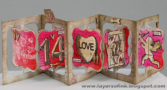 Layers of ink: Valentine Blueprints Accordion Card