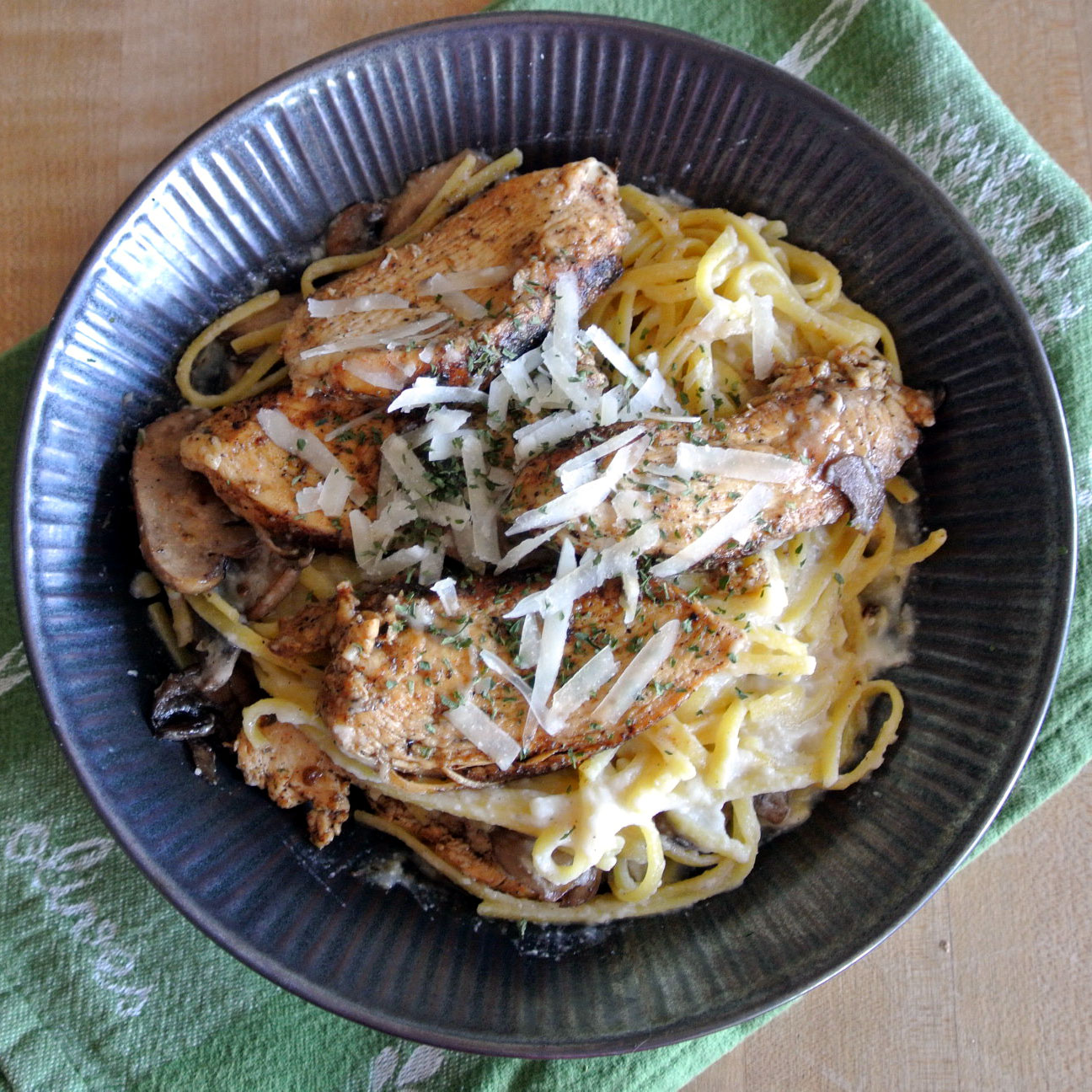 Mom, What's For Dinner? Healthy Chicken Linguine Alfredo