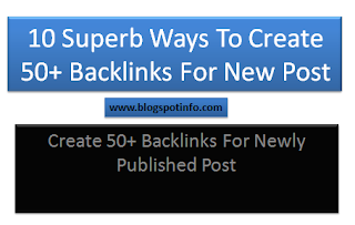 10 Superb Ways To Create 50+ backlinks For New Post.