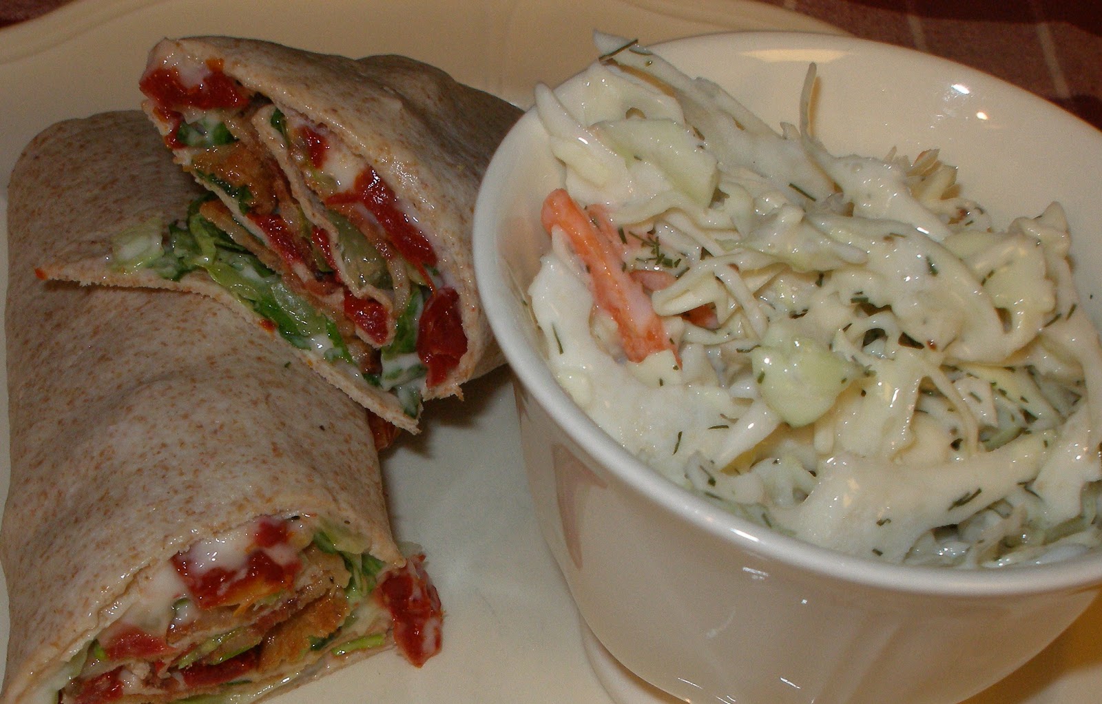 Lettuce Bacon and Tomato Wraps