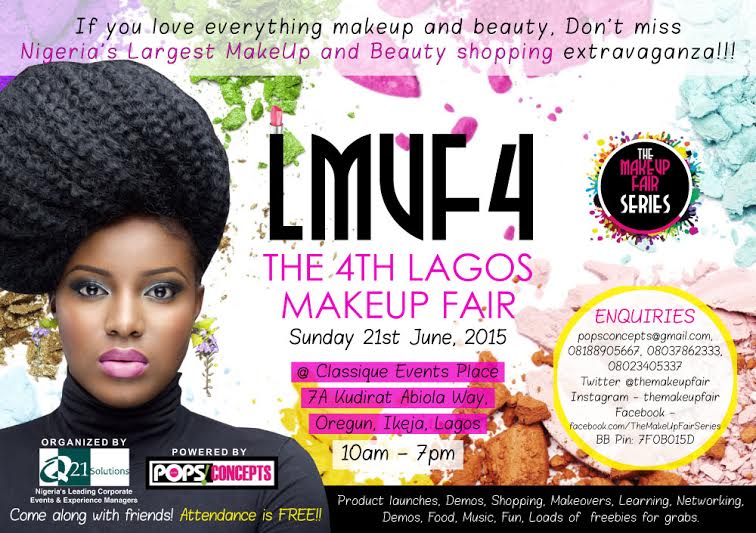 Pops Concepts presents the 4th Lagos Makeup Fair and Nigeria’s First