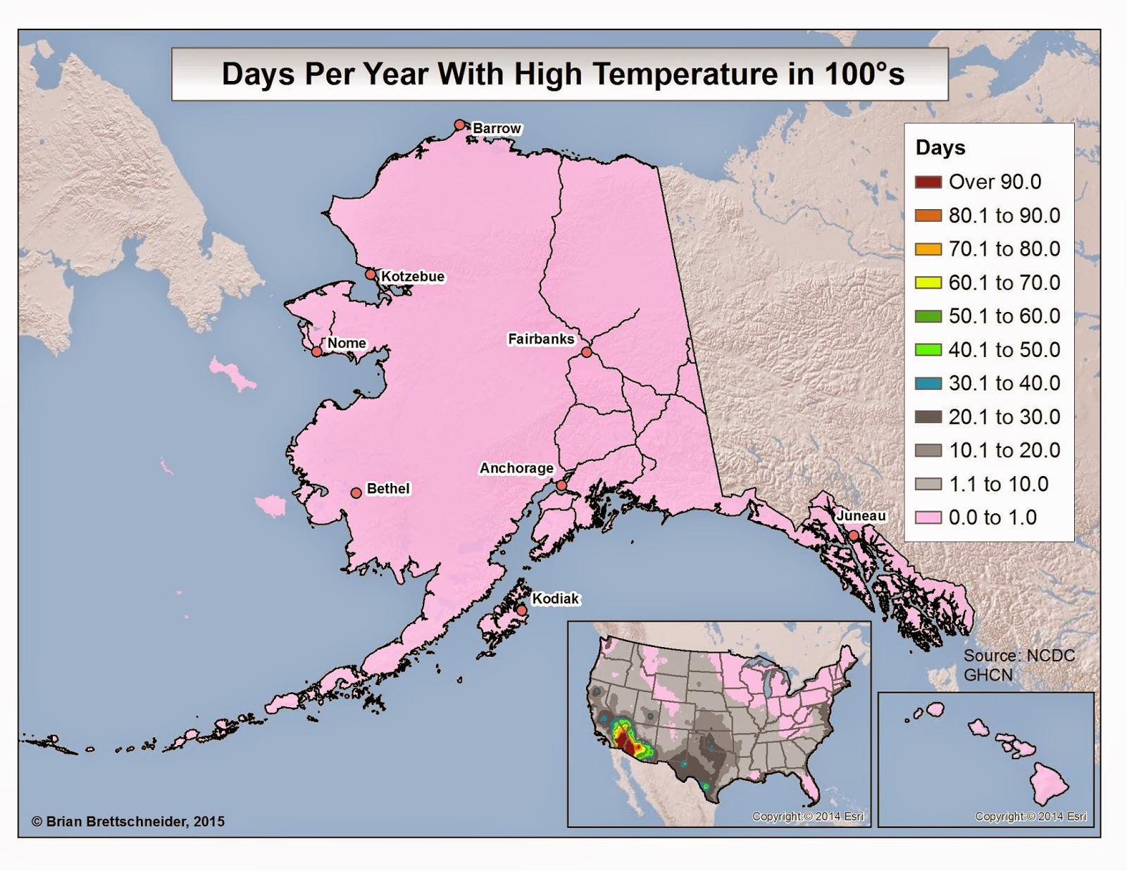 Brian B's Climate Blog Alaska High Temperature Categories