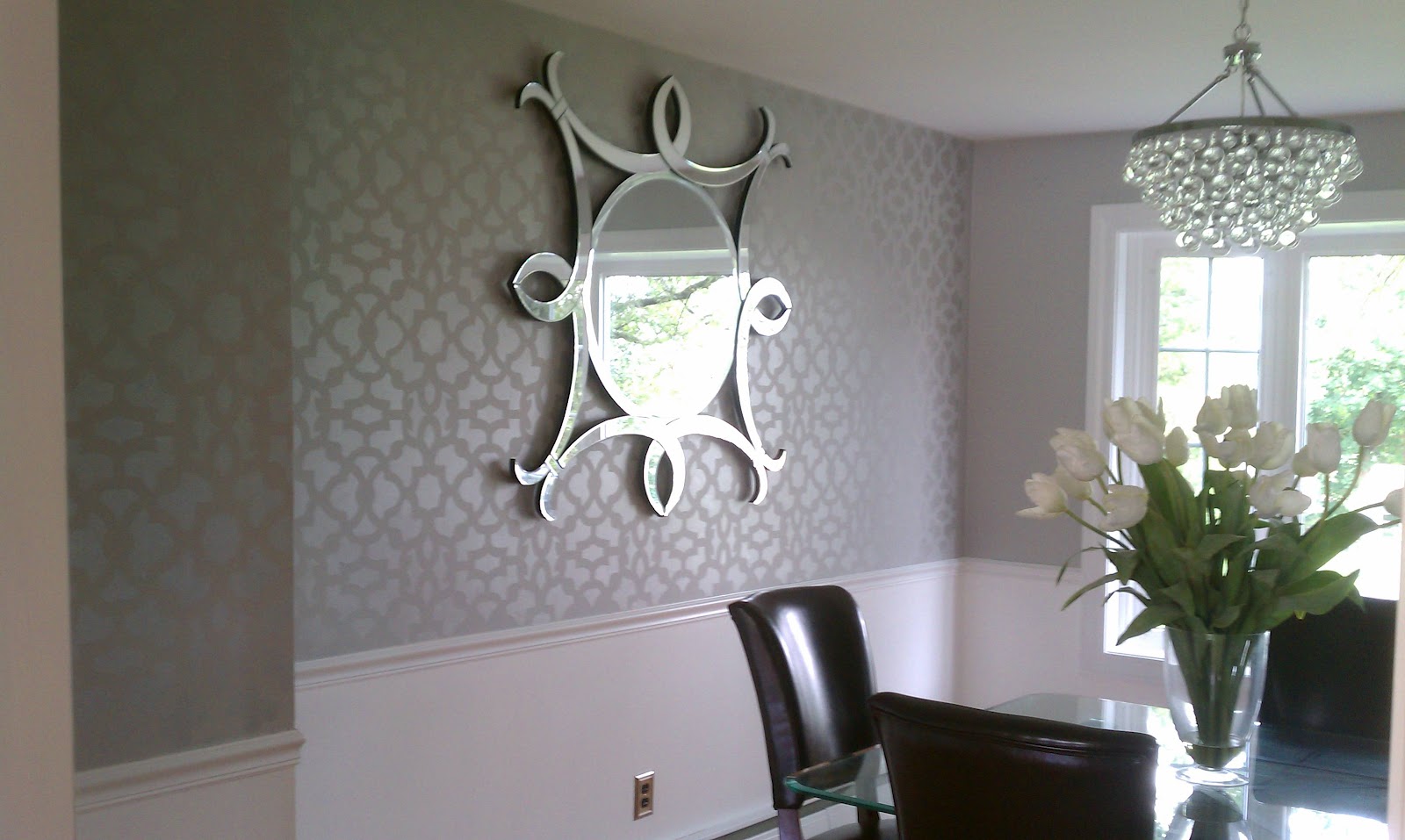 stencil ideas for dining room
