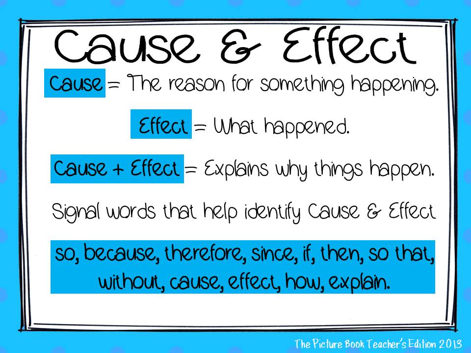 cause and effect sentences for kids